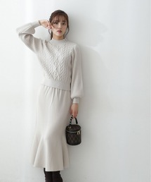 PROPORTION BODY DRESSING | ケーブルニットセットアップ / 1212240013(ワンピース)