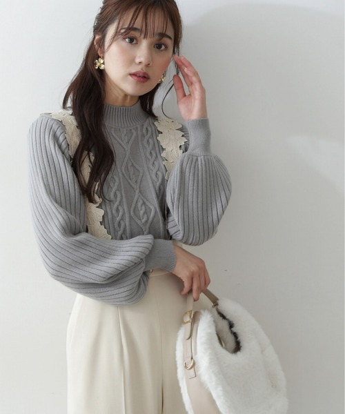 PROPORTION BODY DRESSING（プロポーションボディドレッシング）の「ケーブルニットセットアップ / 1212240013（ワンピース・レディース・ホワイト系その他/ライトグリーン/ブラウン・SMALL/MEDIUM）」の13枚目の写真