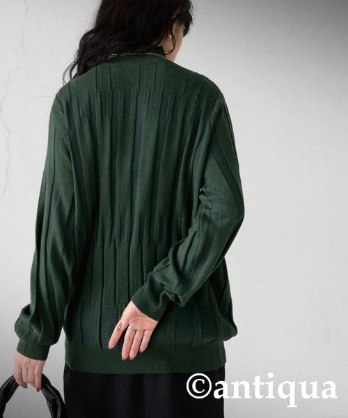 antiqua(アンティカ)の「ハイネックニット(ニット/セーター・レディース・グリーン/オレンジ/ブラック・FREE)」の10枚目の写真