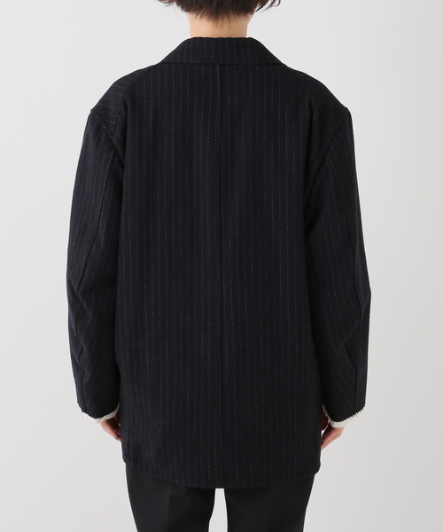 IENA（イエナ）の「【JANE SMITH/ジェーンスミス】WASHED WOOL STRIPE JACKET（テーラードジャケット・レディース・ネイビー・FREE）」の5枚目の写真