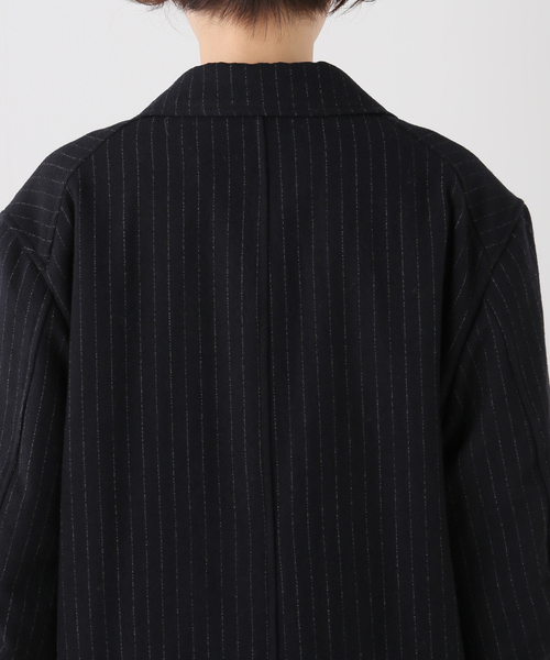 IENA（イエナ）の「【JANE SMITH/ジェーンスミス】WASHED WOOL STRIPE JACKET（テーラードジャケット・レディース・ネイビー・FREE）」の2枚目の写真