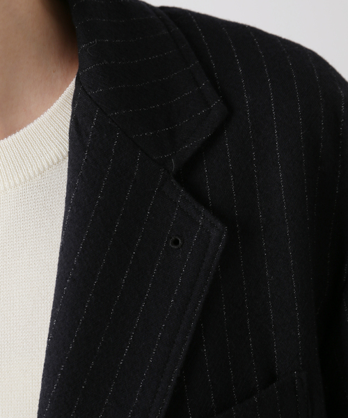 IENA（イエナ）の「【JANE SMITH/ジェーンスミス】WASHED WOOL STRIPE JACKET（テーラードジャケット・レディース・ネイビー・FREE）」の9枚目の写真