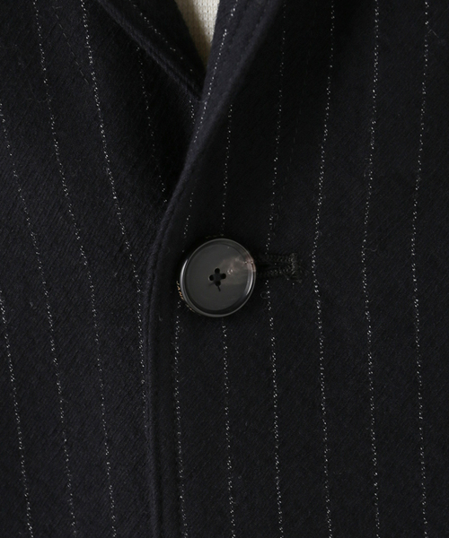 IENA（イエナ）の「【JANE SMITH/ジェーンスミス】WASHED WOOL STRIPE JACKET（テーラードジャケット・レディース・ネイビー・FREE）」の3枚目の写真