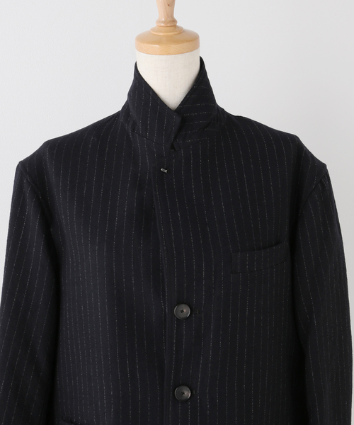 IENA（イエナ）の「【JANE SMITH/ジェーンスミス】WASHED WOOL STRIPE JACKET（テーラードジャケット・レディース・ネイビー・FREE）」の12枚目の写真