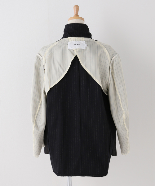 IENA（イエナ）の「【JANE SMITH/ジェーンスミス】WASHED WOOL STRIPE JACKET（テーラードジャケット・レディース・ネイビー・FREE）」の15枚目の写真