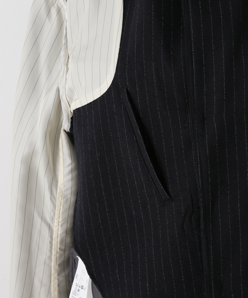 IENA（イエナ）の「【JANE SMITH/ジェーンスミス】WASHED WOOL STRIPE JACKET（テーラードジャケット・レディース・ネイビー・FREE）」の7枚目の写真