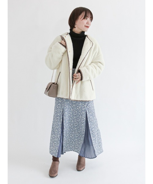 Te chichi TERRASSE(テチチテラス)の「ボアブルゾン(ブルゾン・レディース・チャコール/モカ/オフホワイト・フリ-)」の12枚目の写真