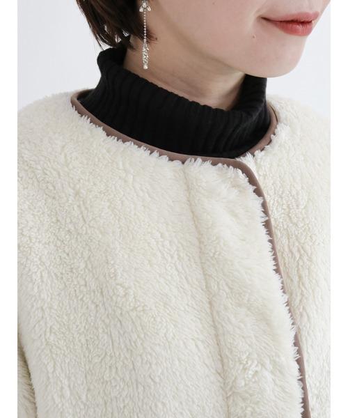 Te chichi TERRASSE(テチチテラス)の「ボアブルゾン(ブルゾン・レディース・チャコール/モカ/オフホワイト・フリ-)」の8枚目の写真