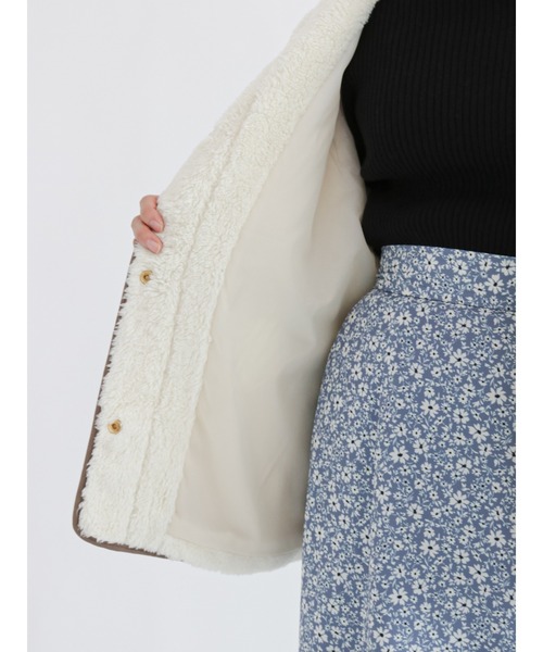 Te chichi TERRASSE(テチチテラス)の「ボアブルゾン(ブルゾン・レディース・チャコール/モカ/オフホワイト・フリ-)」の6枚目の写真