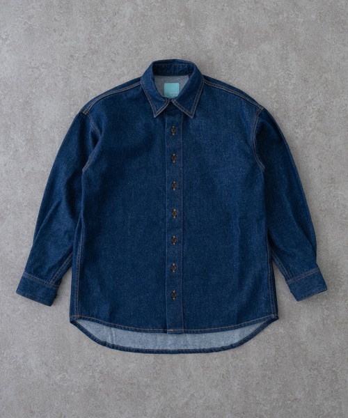 BRICK & SONS（ブリックアンドサンズ）の「リラックスデニムシャツ＜インディゴ＞（シャツ/ブラウス・メンズ・インディゴブルー・LL/S/M/L/XS）」の6枚目の写真