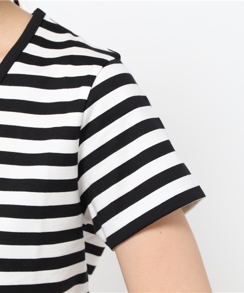 LE JUN（ルジュン）の「【VERY5月号掲載】細ボーダーＴシャツ（Tシャツ/カットソー・レディース・ブラック/グレー/ベージュ/グリーン/ダークグリーン/ネイビー/クリアブルー/パープル/レッド/イエロー・FREE）」の17枚目の写真