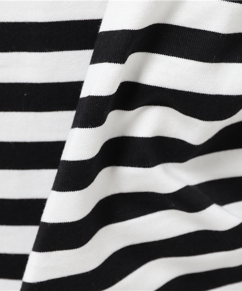 LE JUN（ルジュン）の「【VERY5月号掲載】細ボーダーＴシャツ（Tシャツ/カットソー・レディース・ブラック/グレー/ベージュ/グリーン/ダークグリーン/ネイビー/クリアブルー/パープル/レッド/イエロー・FREE）」の11枚目の写真