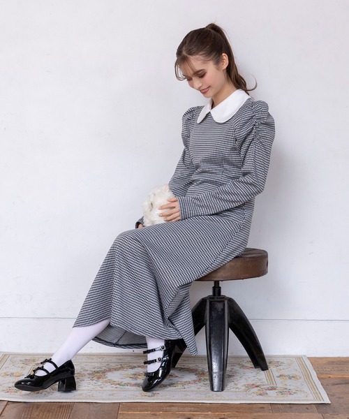 セール】ミニチェックレトロワンピース（ワンピース）｜DearMyLoveRose