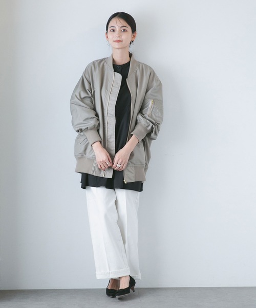 NANO universe（ナノユニバース）の「LB.04/MA-1ブルゾン（ブルゾン・レディース・ブラック/グレー系その他4・FREE）」の14枚目の写真