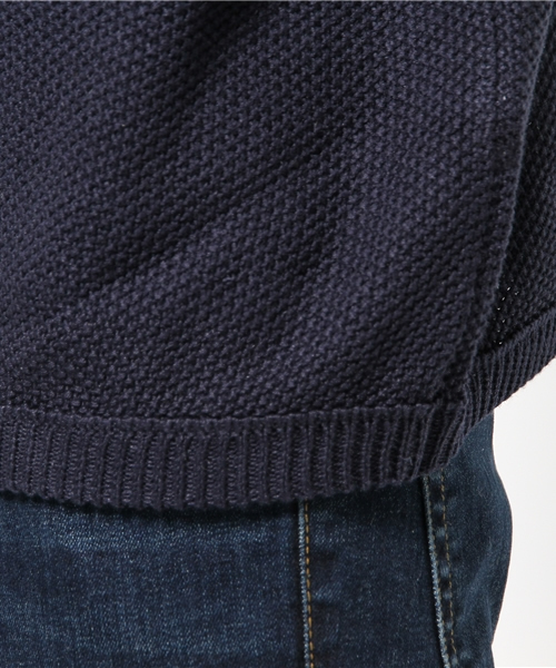 CIAOPANIC（チャオパニック）の「【Ciaopanic】　C/Lカノコ編みBIGニットTee5分袖（ニット/セーター・メンズ・アイボリー/ネイビー/グレー・MEDIUM/LARGE）」の10枚目の写真