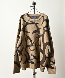 many men many mind（メニーメンメニーマインド）の「many men many mind / モヘアタッチ総柄ルーズシルエットジャガードクルーネック（ニット/セーター・メンズ）」