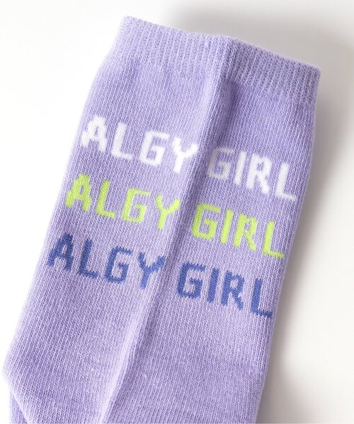 algy(アルジー)の「カラフルロゴクルーソックス(ソックス/靴下・キッズ・オフホワイト/ブラック/ラベンダー・21/24)」の4枚目の写真
