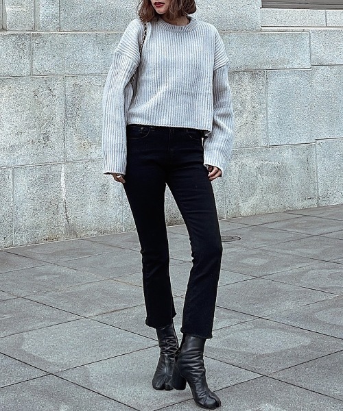 esutoreja（エストレジャ）の「レースアップバックニット（ニット/セーター・レディース・グレー/ブルー・FREE）」の11枚目の写真