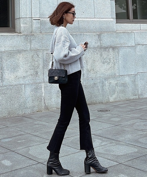 esutoreja（エストレジャ）の「レースアップバックニット（ニット/セーター・レディース・グレー/ブルー・FREE）」の12枚目の写真