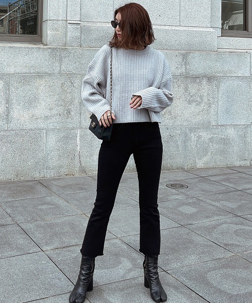 esutoreja（エストレジャ）の「レースアップバックニット（ニット/セーター・レディース・グレー/ブルー・FREE）」の14枚目の写真