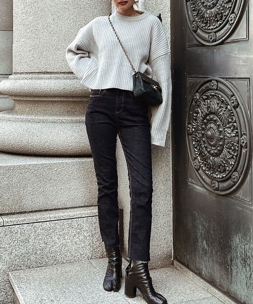 esutoreja（エストレジャ）の「レースアップバックニット（ニット/セーター・レディース・グレー/ブルー・FREE）」の19枚目の写真