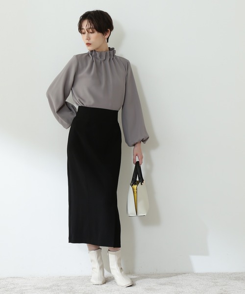 N.（N. Natural Beauty Basic）（エヌエヌナチュラルビューティーベーシック）の「◆ペーパーバックパフブラウス（シャツ/ブラウス・レディース・ブラック/グレー/オフホワイト/ピンク/ミント/ブルー・MEDIUM）」の16枚目の写真