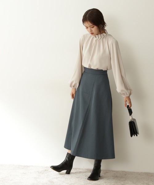 N.（N. Natural Beauty Basic）（エヌエヌナチュラルビューティーベーシック）の「◆ペーパーバックパフブラウス（シャツ/ブラウス・レディース・ブラック/グレー/オフホワイト/ピンク/ミント/ブルー・MEDIUM）」の7枚目の写真