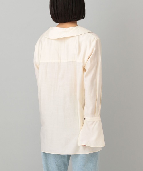 A part by（アパートバイ）の「ソデフレアカイキンシャツ（シャツ/ブラウス・レディース・ブラック/アイボリー・FREE）」の9枚目の写真