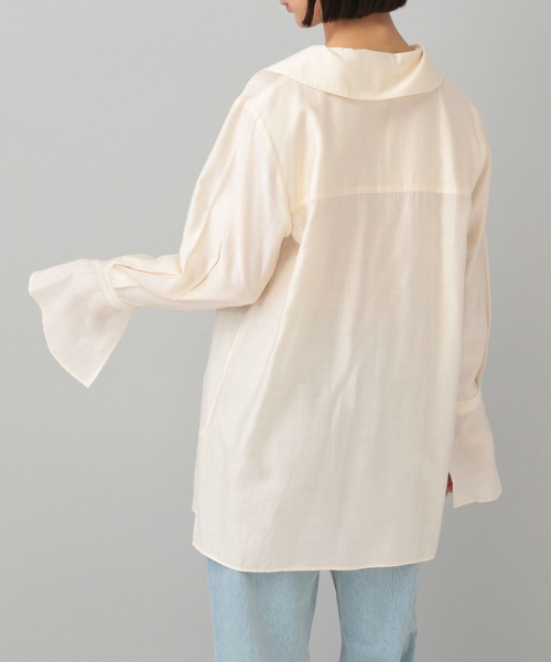 A part by（アパートバイ）の「ソデフレアカイキンシャツ（シャツ/ブラウス・レディース・ブラック/アイボリー・FREE）」の11枚目の写真