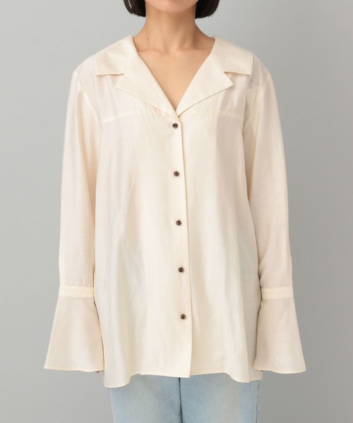 A part by（アパートバイ）の「ソデフレアカイキンシャツ（シャツ/ブラウス・レディース・ブラック/アイボリー・FREE）」の13枚目の写真