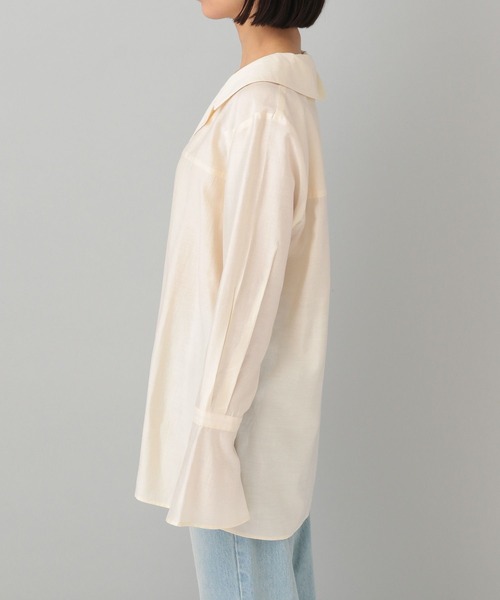 A part by（アパートバイ）の「ソデフレアカイキンシャツ（シャツ/ブラウス・レディース・ブラック/アイボリー・FREE）」の6枚目の写真