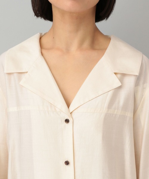 A part by（アパートバイ）の「ソデフレアカイキンシャツ（シャツ/ブラウス・レディース・ブラック/アイボリー・FREE）」の4枚目の写真