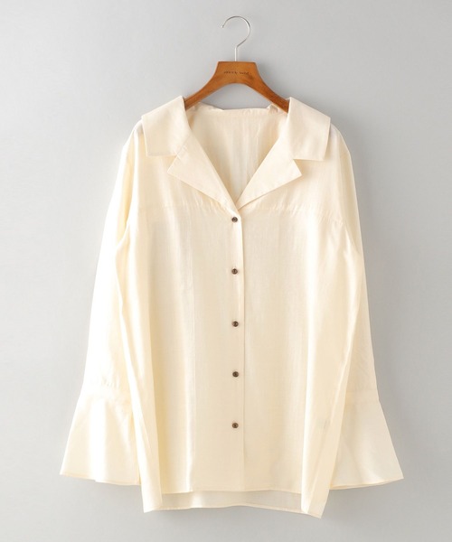 A part by（アパートバイ）の「ソデフレアカイキンシャツ（シャツ/ブラウス・レディース・ブラック/アイボリー・FREE）」の17枚目の写真