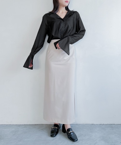 A part by（アパートバイ）の「ソデフレアカイキンシャツ（シャツ/ブラウス・レディース・ブラック/アイボリー・FREE）」の21枚目の写真