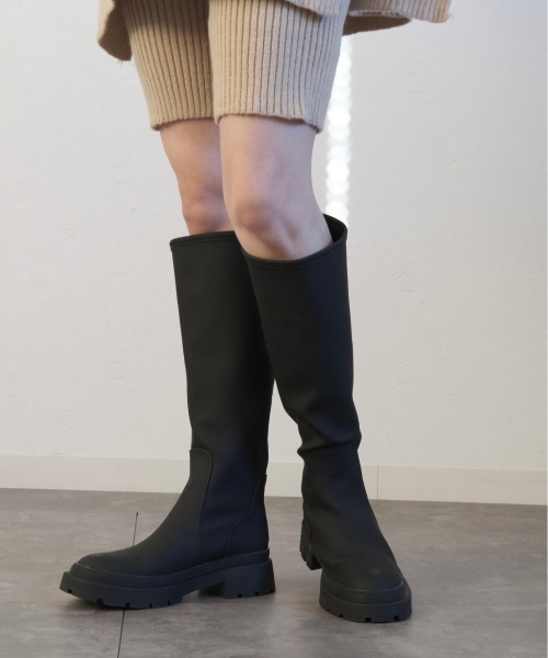 Reurie'(レウリィ)の「ラバーロングブーツ(ブーツ・レディース・ブラック/カーキ・23.5cm/24.0cm/23.0cm/24.5cm)」の6枚目の写真