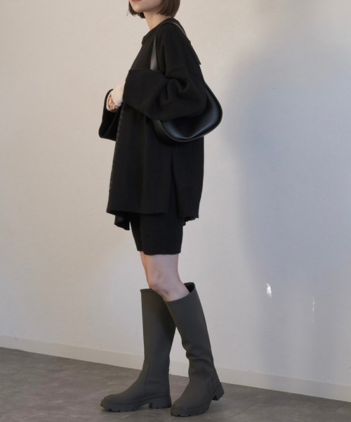 Reurie'(レウリィ)の「ラバーロングブーツ(ブーツ・レディース・ブラック/カーキ・23.5cm/24.0cm/23.0cm/24.5cm)」の12枚目の写真