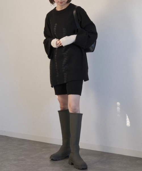Reurie'(レウリィ)の「ラバーロングブーツ(ブーツ・レディース・ブラック/カーキ・23.5cm/24.0cm/23.0cm/24.5cm)」の13枚目の写真