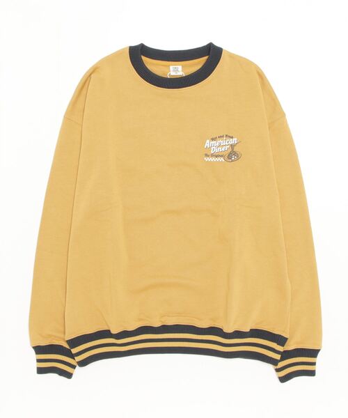 Salong hameu(サロン ハミュー)の「ヴィンテージ レトロ バックプリント リンガースウェット トップス メンズ レディース/トレーナー プルオーバー(スウェット・レディース・オフホワイト/イエロー/ホワイト系その他/ネイビー・M/L/LL)」の8枚目の写真