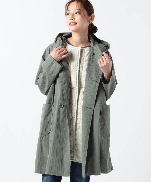 Grand PARK（グランドパーク）の「ナイロンロング丈フードコート（ブルゾン・レディース・ブラウン/カーキ/ナチュラル・FREE）」の3枚目の写真