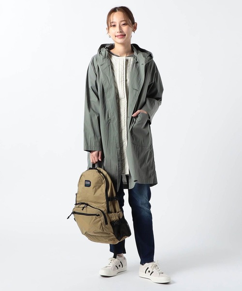 Grand PARK（グランドパーク）の「ナイロンロング丈フードコート（ブルゾン・レディース・ブラウン/カーキ/ナチュラル・FREE）」の6枚目の写真