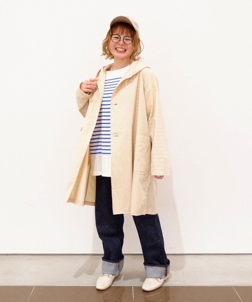 Grand PARK（グランドパーク）の「ナイロンロング丈フードコート（ブルゾン・レディース・ブラウン/カーキ/ナチュラル・FREE）」の21枚目の写真