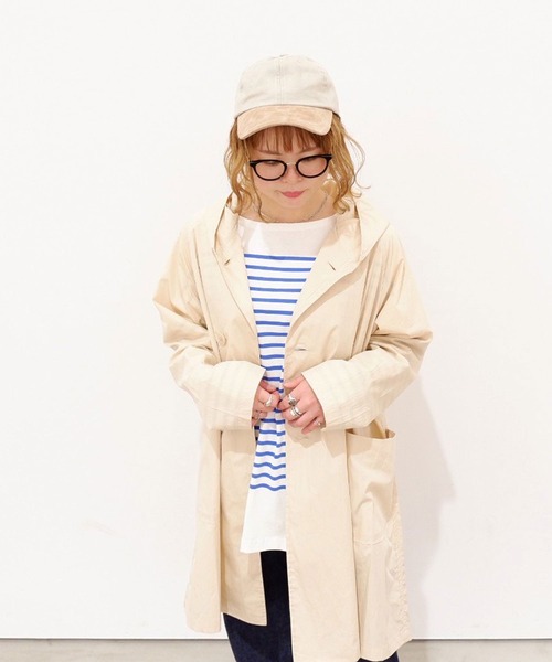 Grand PARK（グランドパーク）の「ナイロンロング丈フードコート（ブルゾン・レディース・ブラウン/カーキ/ナチュラル・FREE）」の20枚目の写真