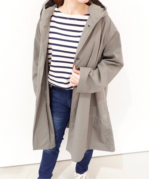 Grand PARK（グランドパーク）の「ナイロンロング丈フードコート（ブルゾン・レディース・ブラウン/カーキ/ナチュラル・FREE）」の18枚目の写真