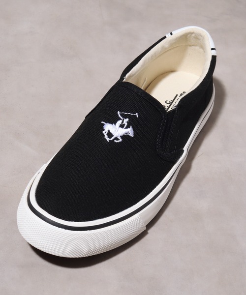 BEVERLY HILLS POLO CLUB（ビバリーヒルズポロクラブ）の「【Beverly Hills Polo Club/ビバリーヒルズポロクラブ】ワンポイント刺繍 スリッポン/BHPC（スリッポン・レディース・ベージュ/ホワイト/ブラック/グレー/ホワイト系1/ブラック系1・25cm/24.5cm/24cm/23.5cm/23.0cm/23㎝/22.5cm/27cm/25.5cm/26cm/26.5cm/28cm/23cm/23.5㎝）」の17枚目の写真