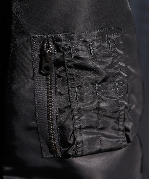 marka RECYCLE NYLON TWILL L-2B ブラック MA-1 marka(マーカ) - L-2B RECYCLE NYLON TWILL (M23A-05BL01C) | marka