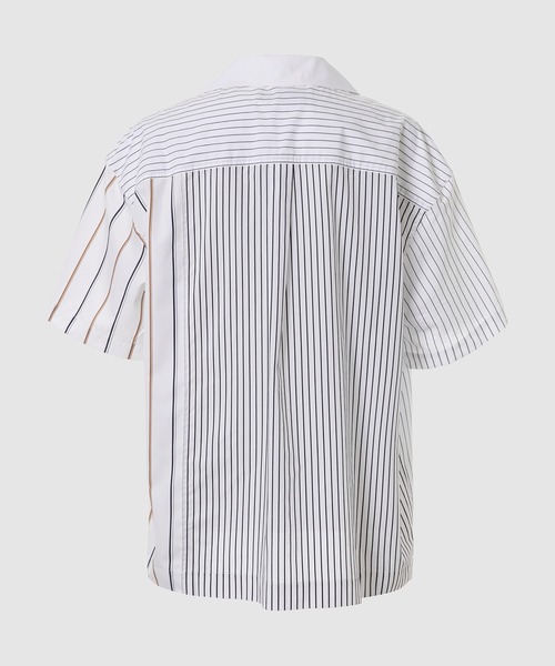 Feng Chen Wang（フェン・チェン・ワン）の「SHORT SLEEVE STRIPED SHIRT（シャツ/ブラウス・メンズ・ブルー・M/L/XL）」の2枚目の写真