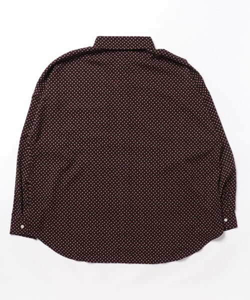 Anytime Songs（エニータイムソングス）の「ポリ総柄プリント(B柄) ドロップショルダー LSシャツ（シャツ/ブラウス・メンズ・ブラック/ブラウン/ホワイト・MEDIUM/LARGE/X-LARGE）」の4枚目の写真