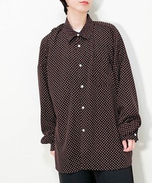 Anytime Songs | ポリ総柄プリント(B柄) ドロップショルダー LSシャツ(シャツ/ブラウス)