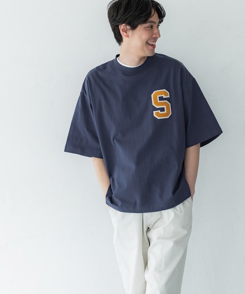 coca（coca）（コカ）の「メンズレタードサガラワッペン半袖T（Tシャツ/カットソー・メンズ・ネイビー/ホワイト/ブラック/グレー・M/L/XL）」の17枚目の写真