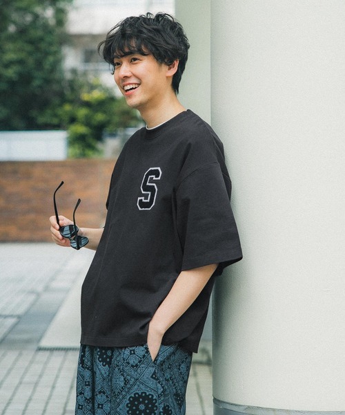 coca（coca）（コカ）の「メンズレタードサガラワッペン半袖T（Tシャツ/カットソー・メンズ・ネイビー/ホワイト/ブラック/グレー・M/L/XL）」の10枚目の写真